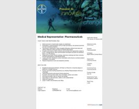 .Job Vacancy for Medical Sales Rep.