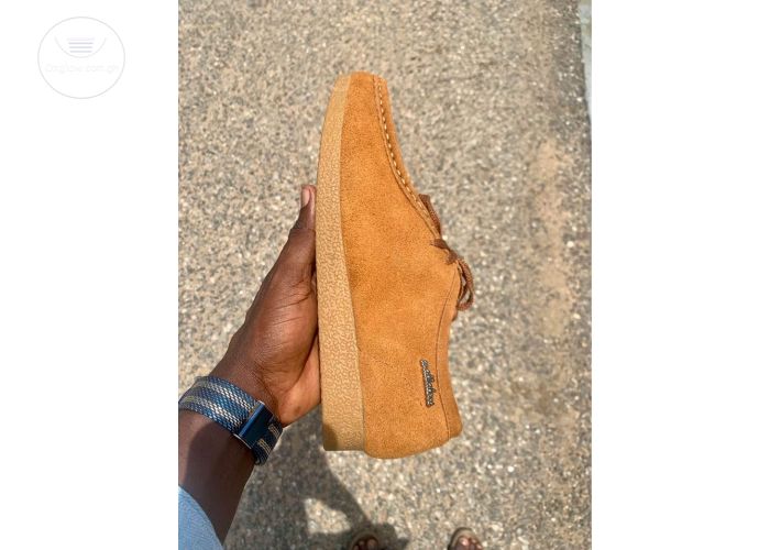 Suede wallabees.